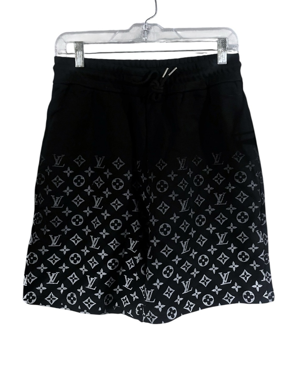 NWT LOUIS VUITTON Black Monogram Cotton Shorts Sz XS